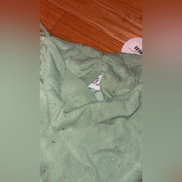 Princess Polly Mint Green Off-Shoulder Mini Dress - Picture 6 of 6